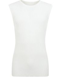 MM6 by Maison Martin Margiela - Sleeveless Knitted Top - Lyst