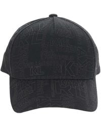 Karl Lagerfeld - Cotton Blend Baseball Cap With Logo - Lyst