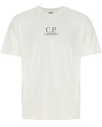 Company C.p C.P Mens Clothing T-shirts Short sleeve t-shirts T-shirt Company In Cotton With Logo in White for Men 