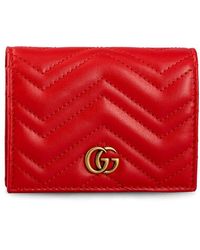 Gucci - GG Marmont Quilted Leather Card Holder - Lyst