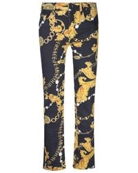 Versace - Chain Couture Printed Skinny Jeans - Lyst