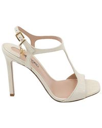Tom Ford - Angelina Croc-effect Leather Sandals - Lyst