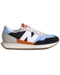 New Balance 237 Round Toe Lace-up Sneakers - White