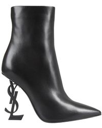 Saint Laurent Opyum 105mm Ankle Boots - Black