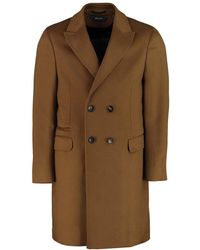 Z Zegna Wool And Cashmere Coat - Brown