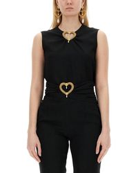 Moschino - Blouse With Heart Applique - Lyst
