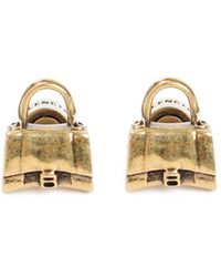 Balenciaga Hourg Stud Earrings Jewellery - Metallic