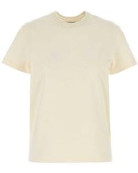 Moncler - T-Shirt With Decorative Neckline - Lyst
