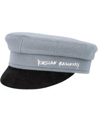 Ruslan Baginskiy Logo Embroidered Bakerboy Hat - Grey