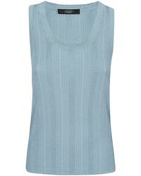 Weekend by Maxmara - Slim-fit Ribbed-knit Sleeveless Top - Lyst