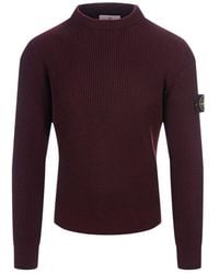 Stone Island - Must Ribbed Knitted Crew Neck Sweater - Lyst