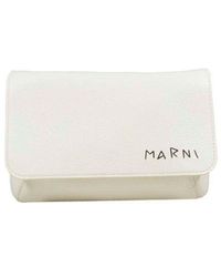 Marni - Logo-embroidered Foldover Top Belt Bag - Lyst