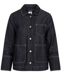 Max Mara - Buttoned Long-sleeved Denim Jacket - Lyst