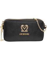 Love Moschino Logo-plaque Crossbody Bag - Black