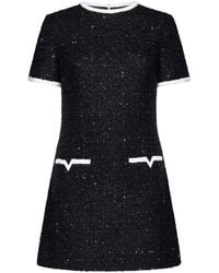 Valentino - Crewneck Short-sleeved Mini Dress - Lyst