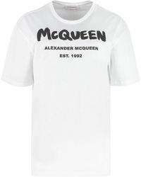 Alexander McQueen - Logo Cotton T-shirt - Lyst