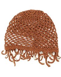 Alanui - Mother Nature Cowry Shell Crochet Knit Hat - Lyst