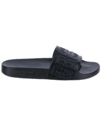 Givenchy - 4g Logo Embossed Slip-on Sandals - Lyst