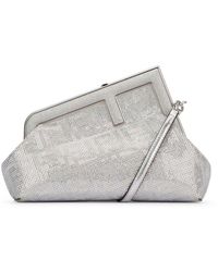 Fendi - First Small Embellished Clutch Bag - Lyst