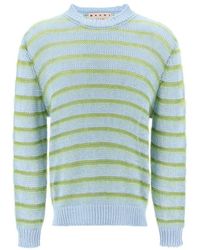 Marni - Sweater In Striped Cotton And Mohair - Lyst