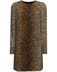 Dolce & Gabbana - Animalier Printed Silk Charmeuse Dress - Lyst