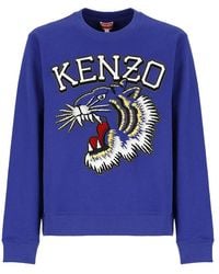 KENZO - Tiger Embroidered Crewneck Sweatshirt - Lyst