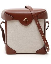 MANU Atelier Mini Pristine Logo Shoulder Bag - Brown