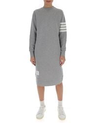 Thom Browne - 4-bar Sleeve Sweatshirt Dress - Lyst
