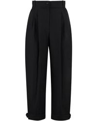 Alexander McQueen - Cropped Tapered Trousers - Lyst