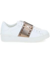 valentino white and gold sneakers