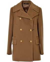 Tagliatore - Flap-Pocketed Double-Breasted Coat - Lyst