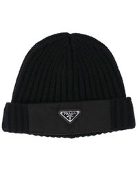 prada padded nylon beanie hat