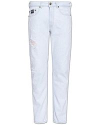 Versace - Jeans With Logo, , Light - Lyst