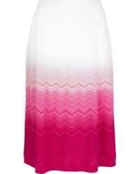 Missoni - Zig-zag Pattern Knitted Skirt - Lyst