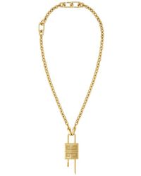 Givenchy - Lock Necklace With 4g Padlock Jewellery - Lyst