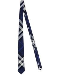 Burberry - Checked Pointed-Tip Tie - Lyst