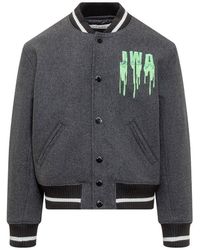 JW Anderson - Logo Detailed Buttoned Varsity Jacket - Lyst