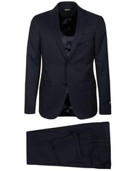 Zegna - Single-breasted Pressed Crease Tailored Suit - Lyst