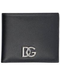 Dolce & Gabbana Metal Logo Wallet - Black