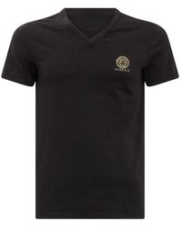 Versace Medusa Detail T-shirt - Black