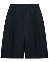 Balmain - Wool Pleated Shorts - Lyst