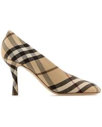 Burberry - Vintage Check Square-Toe Baby Pumps - Lyst