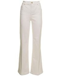 Twinset Straight Leg Flared Jeans - White
