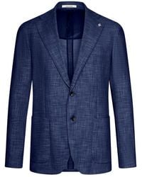 Tagliatore - Single-Breasted Tailored Blazer - Lyst