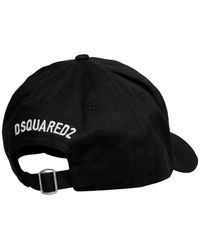 DSquared Be Cool Be Nice Baseball Cap in Black for Men Lyst UK