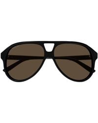 Gucci - Aviator Frame Sunglasses - Lyst