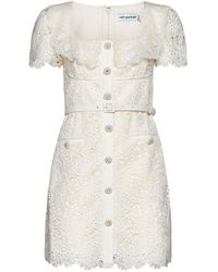 Self-Portrait - Self Portrait Mini Guipure Lace Dress In - Lyst