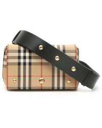 Burberry Small Vintage Check Crossbody Bag - Natural