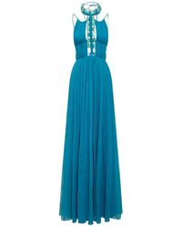 - Save 29% Alberta Ferretti Silk Pleated Sleeveless Maxi Dress in Green Womens Dresses Alberta Ferretti Dresses Blue 