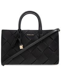 MICHAEL Michael Kors - Scarlett Medium Woven Satchel Bag - Lyst